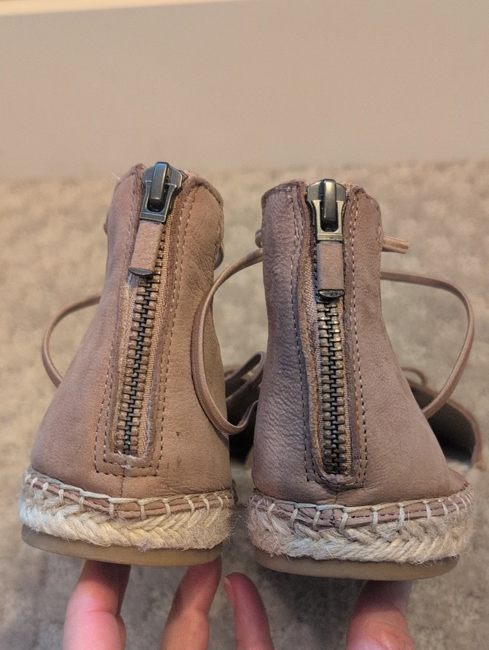 Eileen Fisher Leather Lace Up Espadrilles Flats